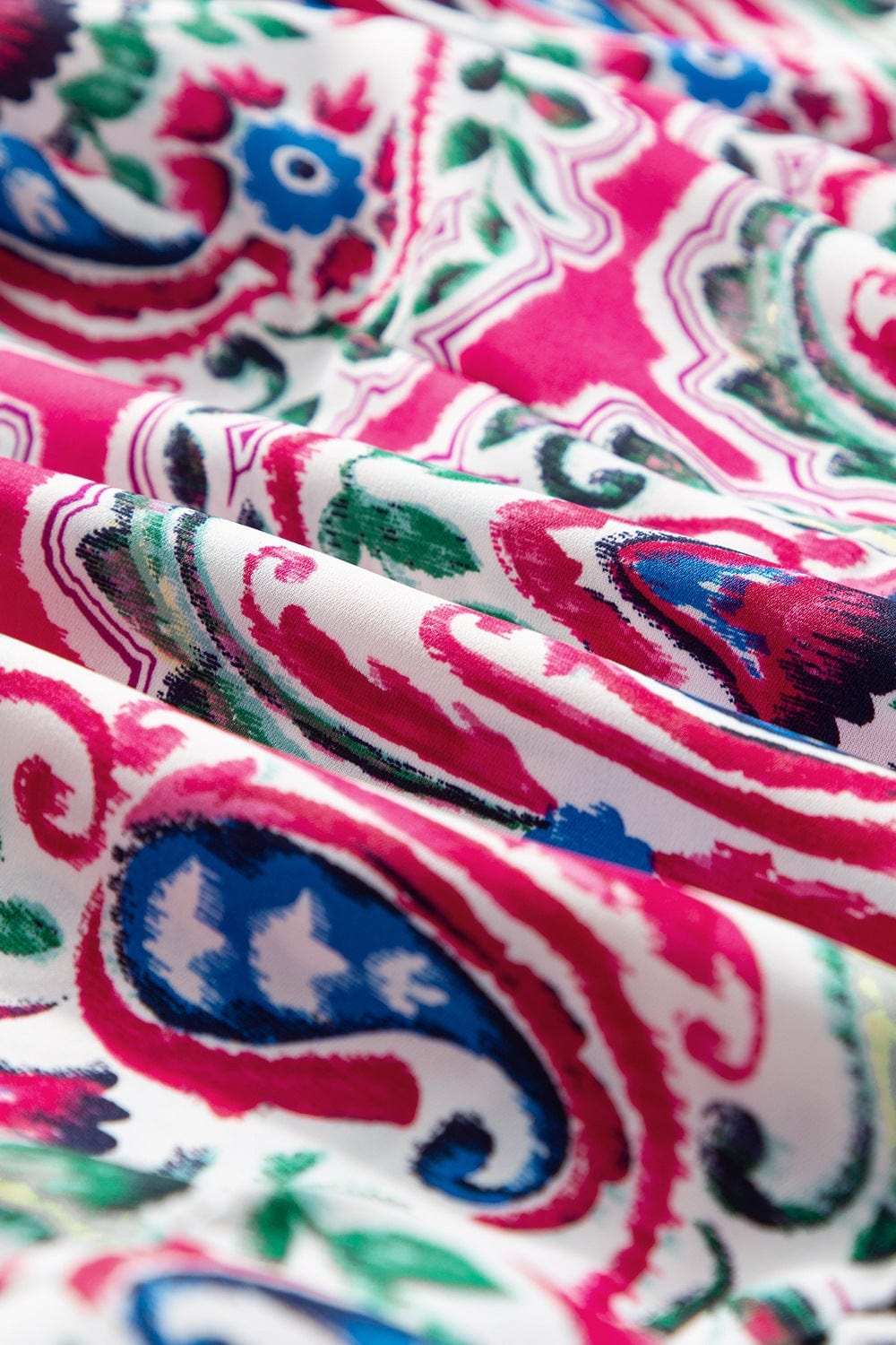 Printed Tie Neck Short Sleeve Dress - Trendsi - Flyclothing LLC