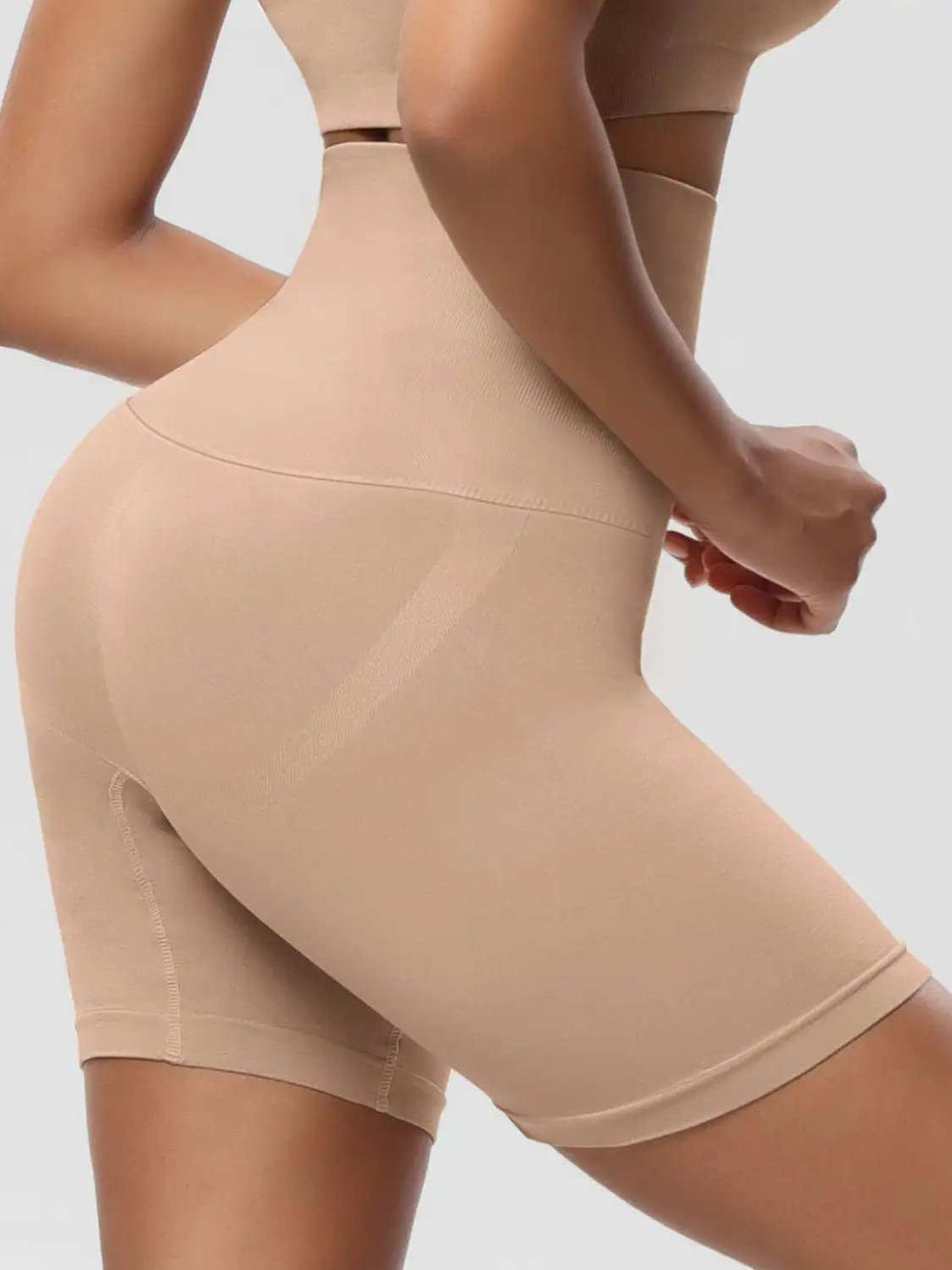 High Waist Shaping Shorts - Trendsi - Flyclothing LLC