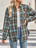 Plaid Button Up Long Sleeve Shirt - Trendsi - Flyclothing LLC