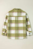 Pocketed Plaid Collared Neck Shacket - Trendsi - Flyclothing LLC