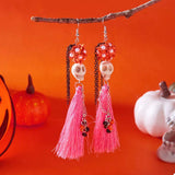 Halloween Ghost Tassel Drop Earrings - Trendsi - Flyclothing LLC