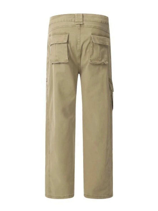 Men's Straight Leg Cargo Pants - Trendsi - Flyclothing LLC