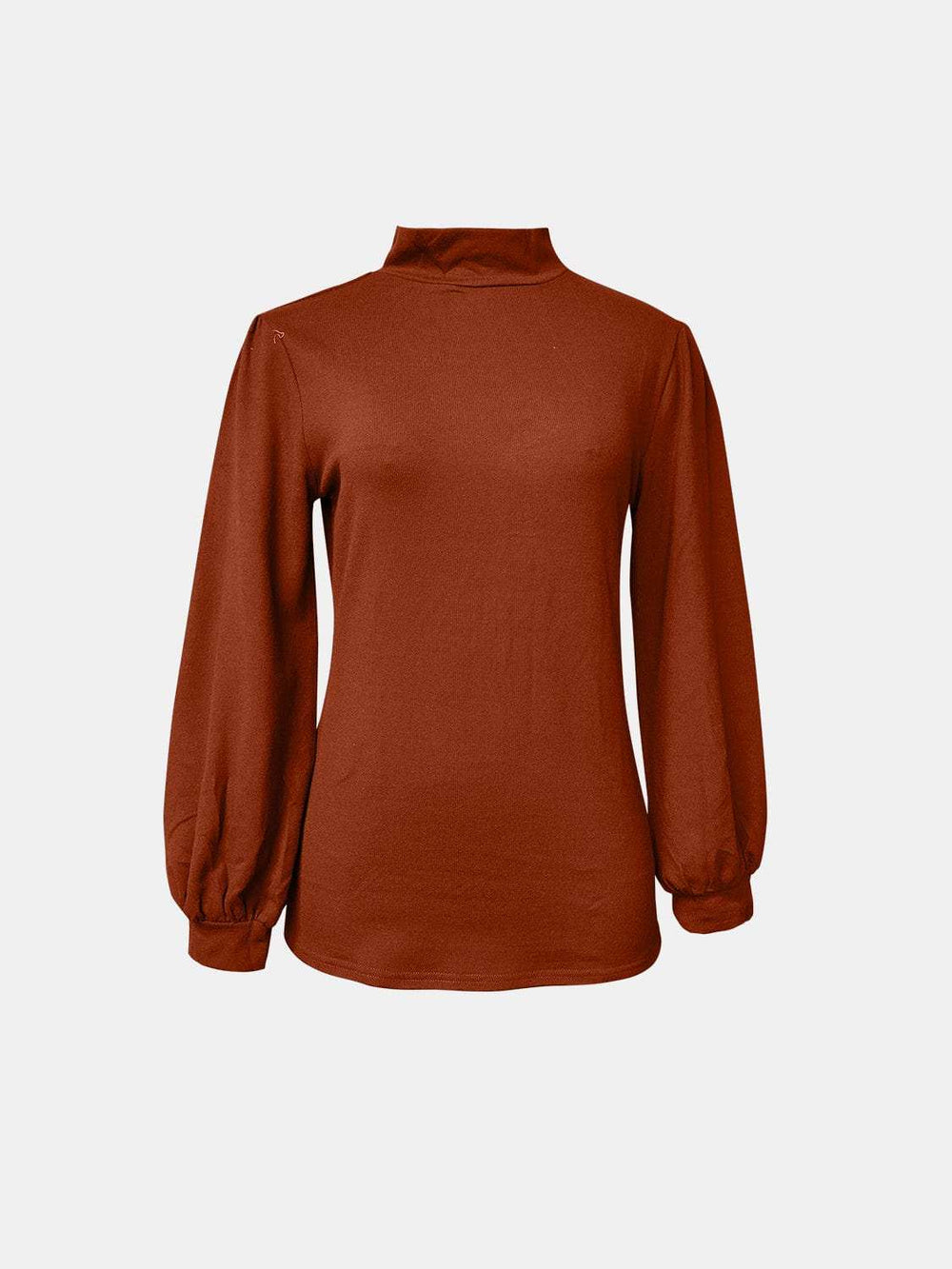 Full Size Mock Neck Long Sleeve T-Shirt - Trendsi - Flyclothing LLC
