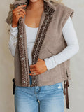 Side Bows Sherpa Fleece Vest - Trendsi - Flyclothing LLC