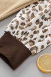 Leopard Drawstring Chest Pocket Hoodie - Trendsi - Flyclothing LLC