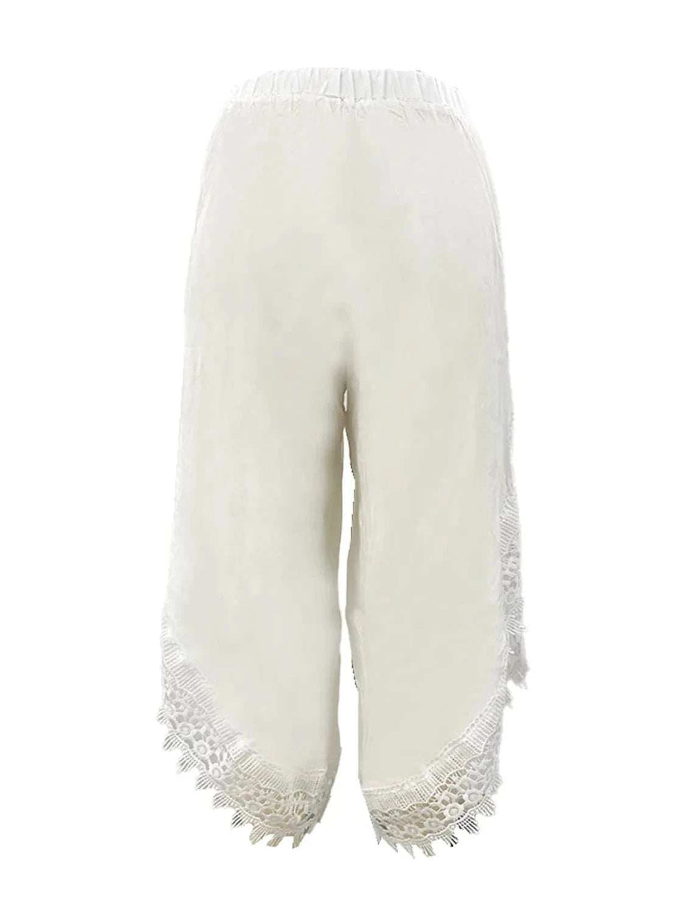 Full Size Lace Detail Wide Leg Pants Plus Size - Trendsi - Flyclothing LLC