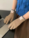 Ribbed Knit Gloves - Trendsi - Flyclothing LLC