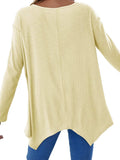 Full Size V-Neck Long Sleeve T-Shirt - Trendsi - Flyclothing LLC