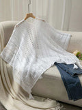 Openwork Tassel Open Front Knit Cover Up - Trendsi - Flyclothing LLC