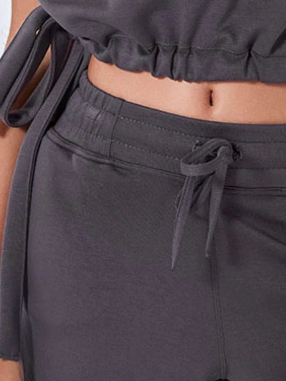 Drawstring Solid Color Shorts with Pockets - Trendsi - Flyclothing LLC