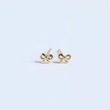 Copper Bow Stud Earrings - Trendsi - Flyclothing LLC
