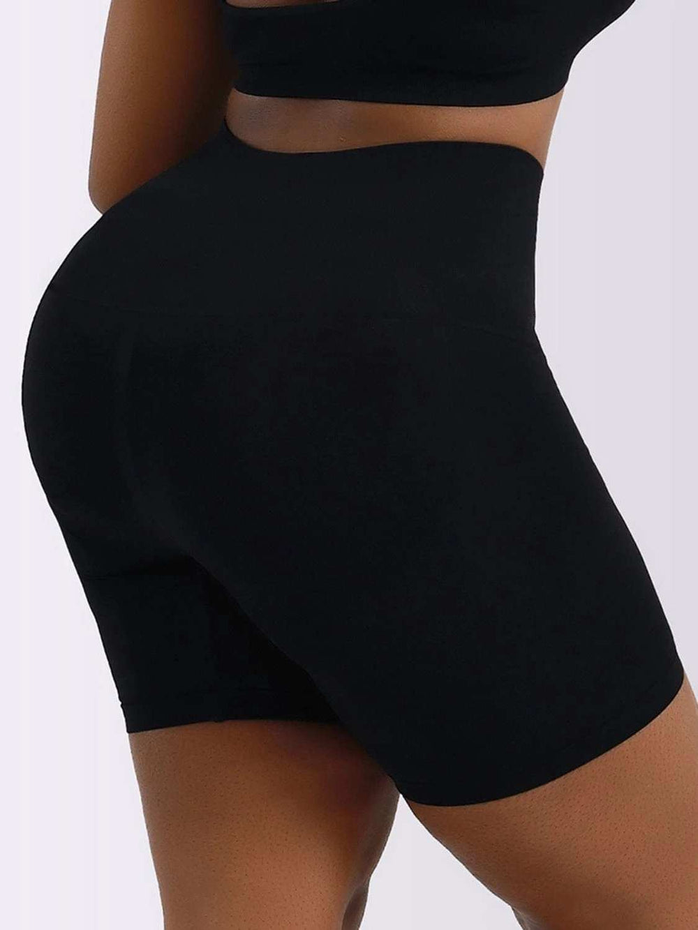 High Waist Shaping Shorts - Trendsi - Flyclothing LLC