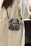 Fuzzy Polyester Mini Handbag with Zipper - Trendsi - Flyclothing LLC