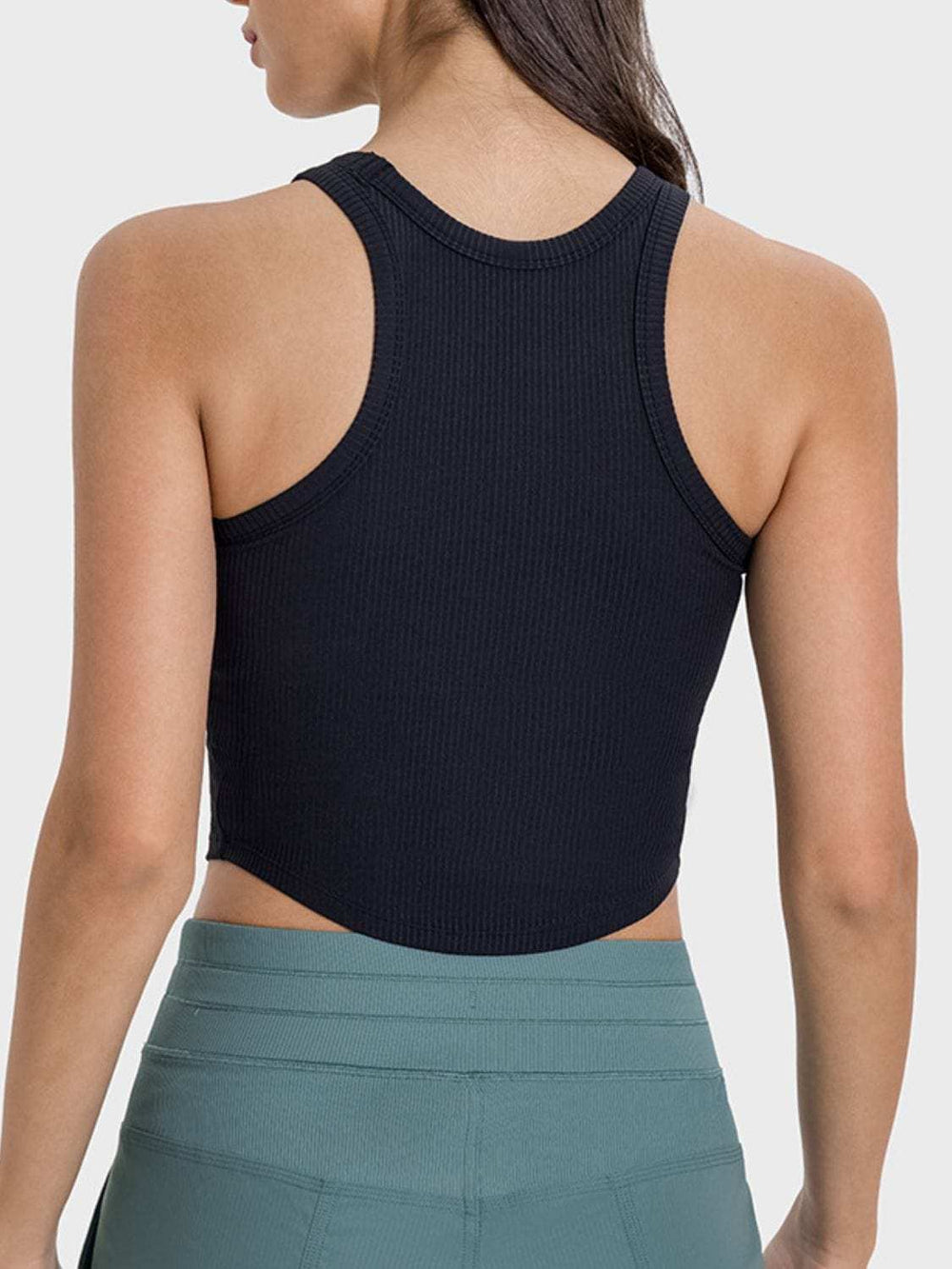 Round Neck Racerback Active Tank - Trendsi - Flyclothing LLC