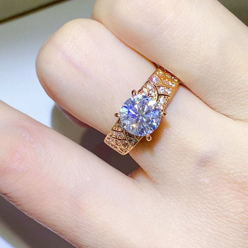 1.5 Carat 925 Sterling Silver Moissanite Ring - Trendsi - Flyclothing LLC