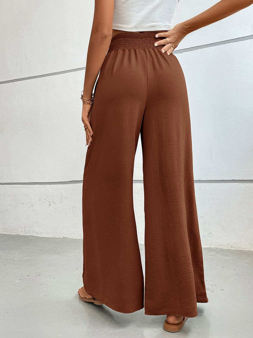 Perfee Wide Leg Pants with Pockets - Trendsi - Flyclothing LLC