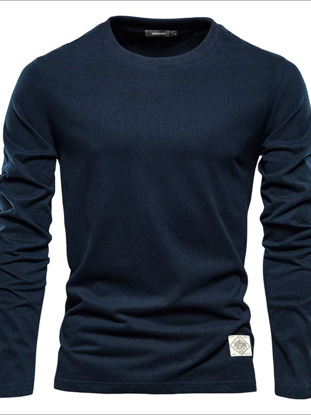 Men's Round Neck Long Sleeve T-Shirt - Trendsi - Flyclothing LLC