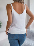 Openwork Scoop Neck Knit Vest - Trendsi - Flyclothing LLC