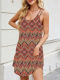 Printed Scoop Neck Cami Dress - Trendsi - Flyclothing LLC