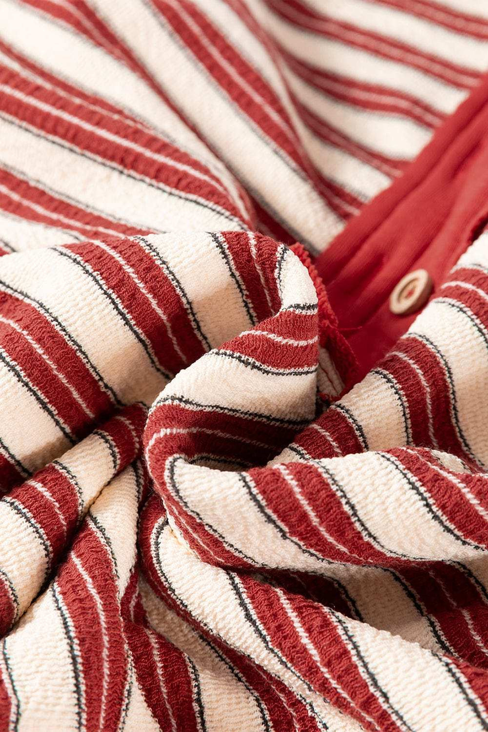 Stripe Johnny Collar Drop Shoulder Sweatshirt - Trendsi - Flyclothing LLC