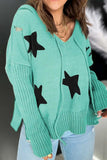 Distressed Drawstring Long Sleeve Hooded Sweater - Trendsi - Flyclothing LLC