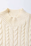 Cable Knit Turtleneck Sweater Vest - Trendsi - Flyclothing LLC