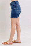 Judy Blue Full Size High Waist Bermudas Jeans W/ Back Flap Pockets Plus Size - Trendsi - Flyclothing LLC