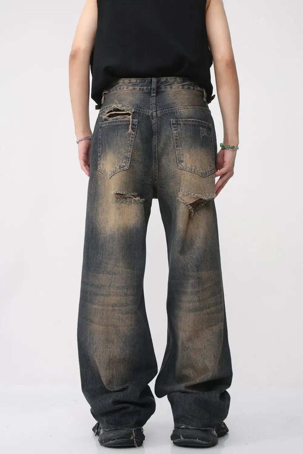 Distressed Wide Leg Jeans - Trendsi - Flyclothing LLC