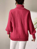 Turtleneck Long Sleeve Sweater - Trendsi - Flyclothing LLC