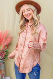 And The Why Satin Leopard Button Up Curved Hem Shirt - Trendsi - Flyclothing LLC