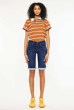 Kancan Mid Rise Bermuda Denim Shorts - Trendsi - Flyclothing LLC