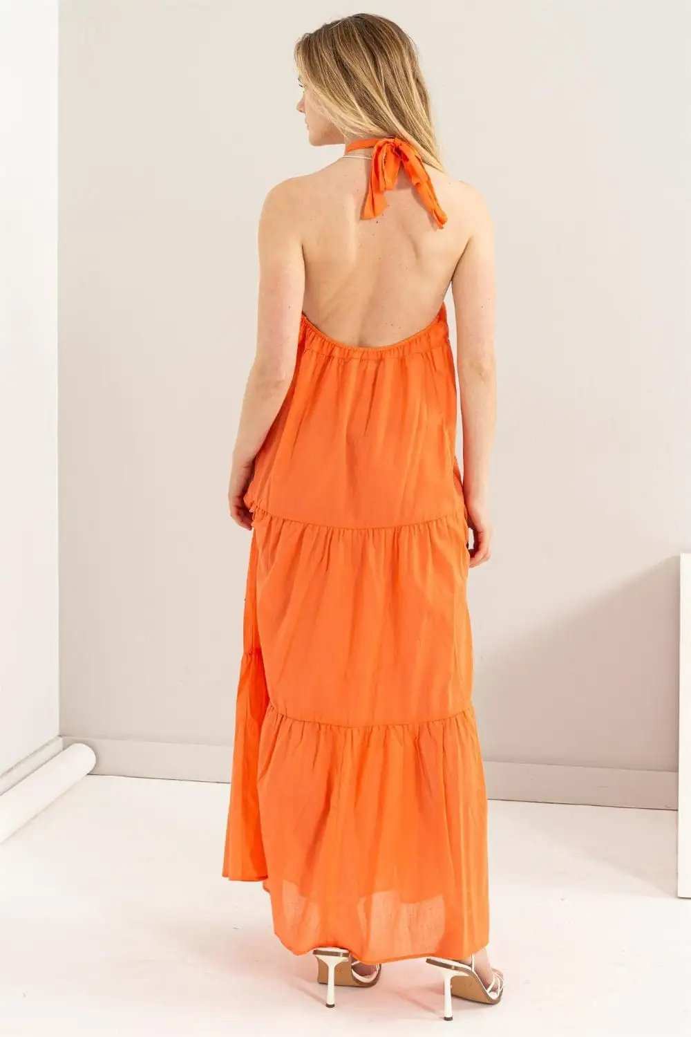 HYFVE Halter Neck Cover Up Maxi Dress - Trendsi - Flyclothing LLC