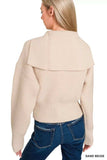 Zenana Ribbed Collared Zip Up Sweater Cardigan - Trendsi - Flyclothing LLC