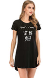 Graphic Round Neck Short Sleeve Lounge Dress - Trendsi - Flyclothing LLC