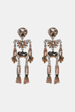 Skeleton Shape Glass Stone Dangle Earrings - Trendsi - Flyclothing LLC