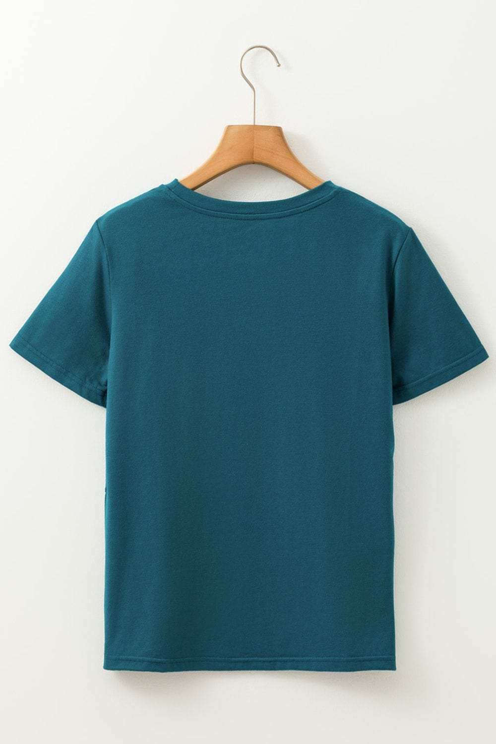 Round Neck Short Sleeve T-Shirt - Trendsi - Flyclothing LLC