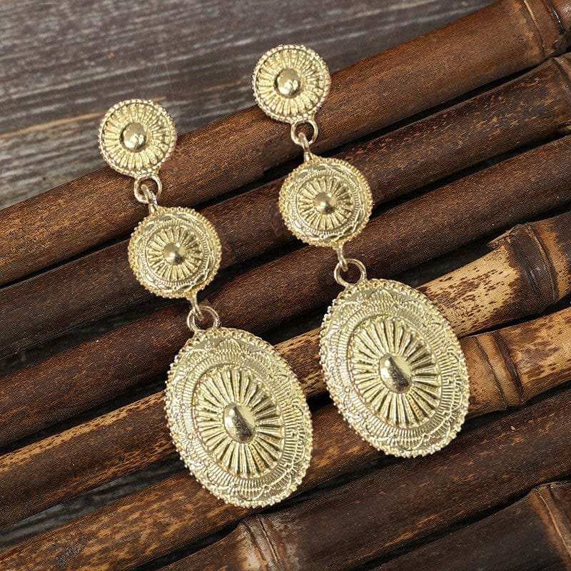 Vintage Alloy Dangle Earrings - Trendsi - Flyclothing LLC