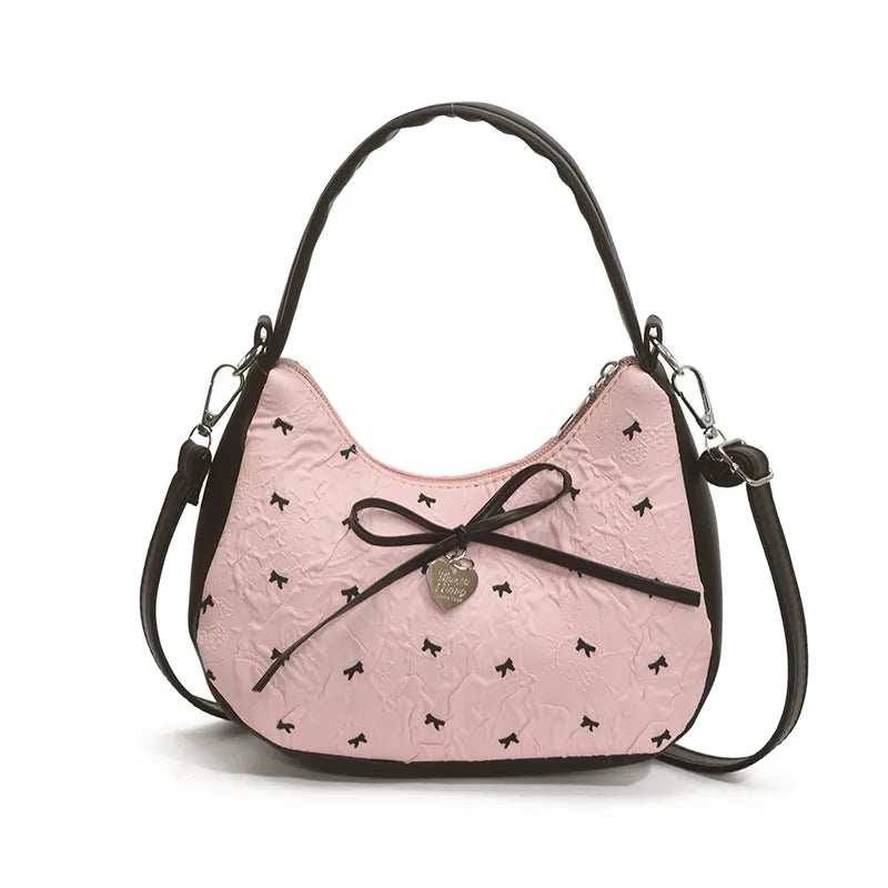 Printed Bow Shoulder Bag - Trendsi - Flyclothing LLC