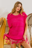 BiBi Fringed Hem Knit Top - Trendsi - Flyclothing LLC