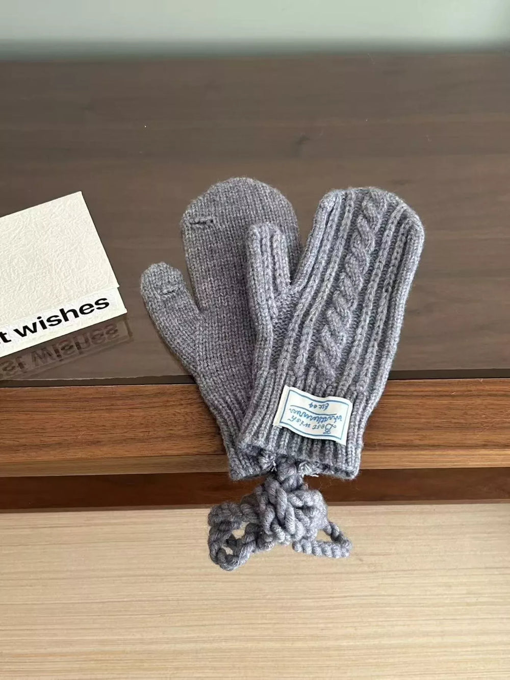 Cable Knit Warm Gloves - Trendsi - Flyclothing LLC
