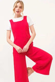 And The Why Gauze Loose Fit Tied Back Overalls - Trendsi - Flyclothing LLC