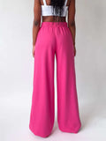 Elastic Waist Wide Leg Pants - Trendsi - Flyclothing LLC