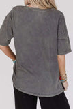 Kindness Butterflies Graphic Mineral Wash Loose Tee - Trendsi - Flyclothing LLC