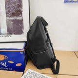 PU Leather Zip Backpack Bag - Trendsi - Flyclothing LLC