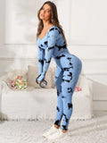 Scoop Neck Long Sleeve Active Jumpsuit - Trendsi - Flyclothing LLC