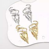 Heart-Shaped Twisted Wire Earrings - Trendsi - Flyclothing LLC