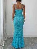 Lace Square Neck Maxi Cami Dress - Trendsi - Flyclothing LLC