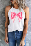 Bow Graphic Grecian Neck Tank - Trendsi - Flyclothing LLC