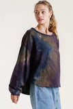 Umgee Full Size Tie Dye Round Neck Long Balloon Sleeve Top Plus Size - Trendsi - Flyclothing LLC