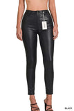 Zenana Faux Leather Stretch Skinny Pants - Trendsi - Flyclothing LLC
